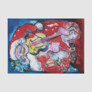 SANTA CLAUS MIT VIOLIN / Musikalische Weihnachten Seidenpapier
