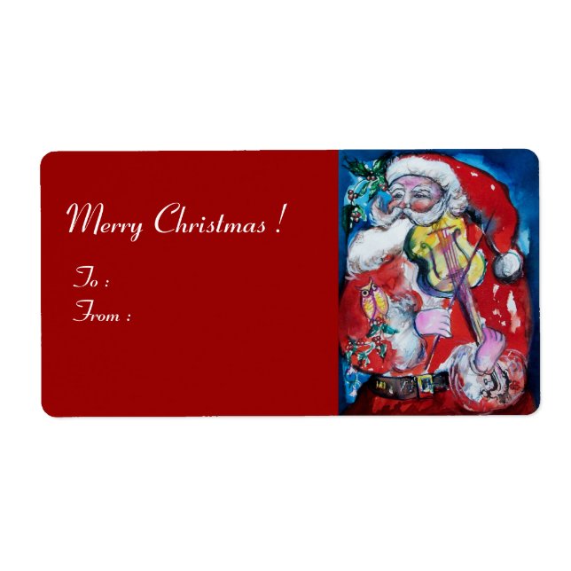 SANTA CLAUS MIT VIOLIN Musikalisches Weihnachtsrot (Vorne)