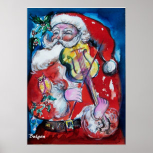SANTA CLAUS MIT VIOLIN POSTER