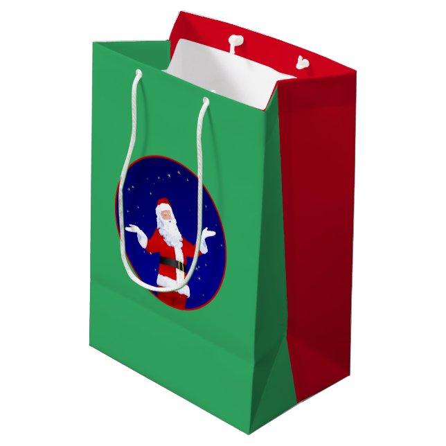 Santa Claus Mittlere Geschenktüte (Rückseite Schrägansicht)
