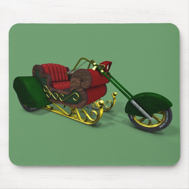 Santa Claus Motor Trike Sledge Mousepad (Vorne)