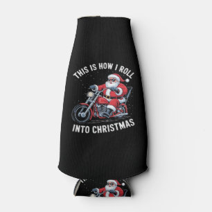 Santa Claus Motorrad Motorbike Weihnachten Essenti Flaschenkühler
