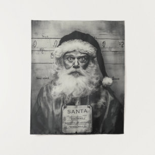 Santa Claus-Mugshot: Unheilige Liste ging schief Wandteppich