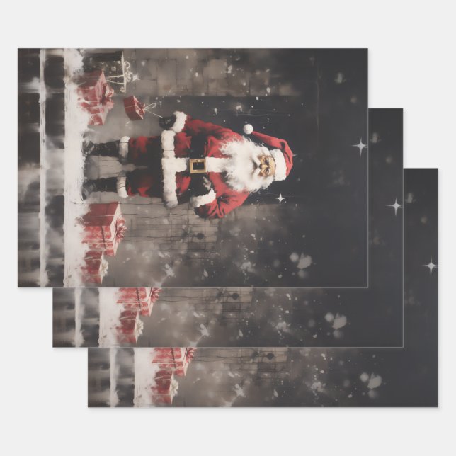Santa Claus Mural Geschenkpapier Set (Set)