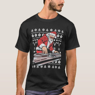 Santa Claus Music DJ Ugly Christmas Tacky Xmas Gif T-Shirt