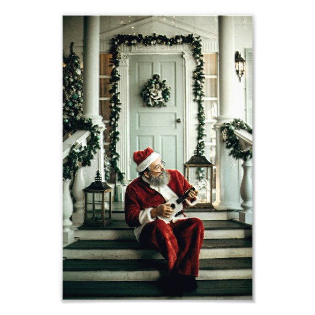 Santa Claus Musik Fotodruck (Vorne)