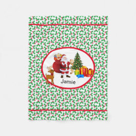 Santa Claus Name Persönliche Autositze Nickerchen  Fleecedecke