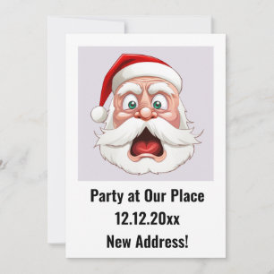 Santa Claus New Address Christmas Party Einladung
