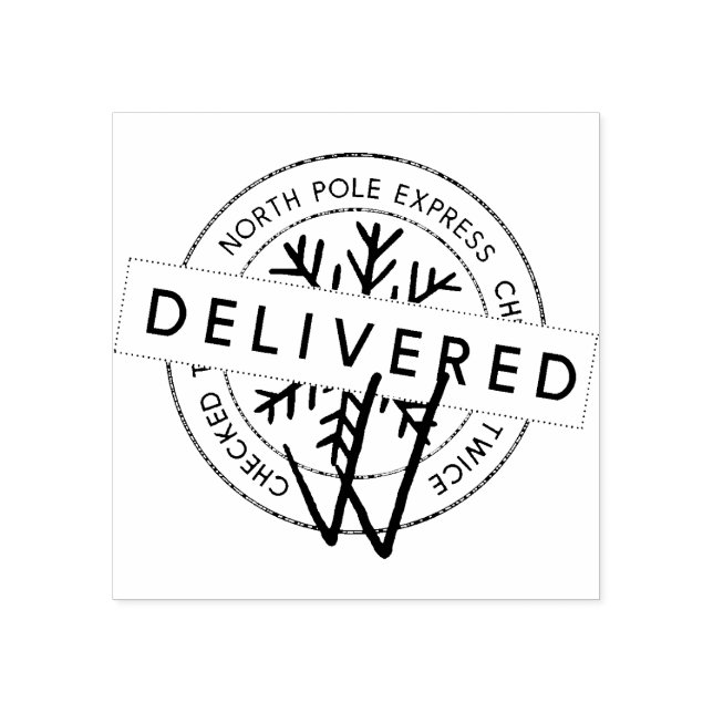 Santa Claus North Pole Express Mail geliefert Gummistempel (Prägung)