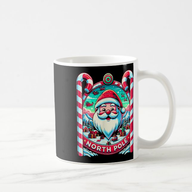 Santa Claus North Pole Frohe Weihnachtsfest Xma Kaffeetasse (Rechts)