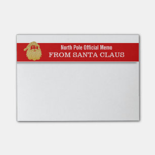 Santa Claus North Pole Memobook Post-it Klebezettel