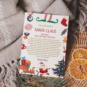 Santa Claus Offizieller Nordpol Brief Einladung