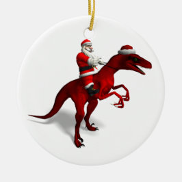 Santa Claus on Dino Keramik Ornament