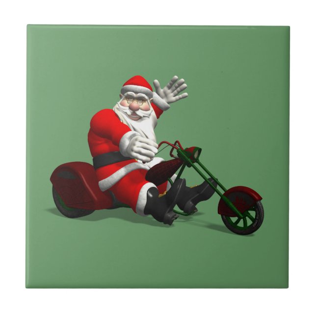 Santa Claus on Trike Fliese (Vorderseite)