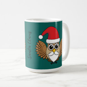Santa Claus Owl   Name hinzufügen Kaffeetasse