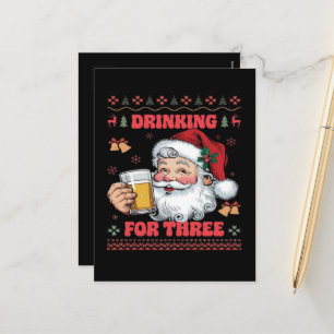 Santa Claus Paar Weihnachten Trinken