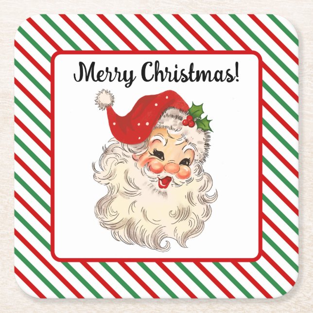 Santa Claus Papier Untersetzer (Vorderseite)