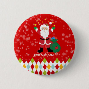 Santa Claus Party * Farbe wählen Button