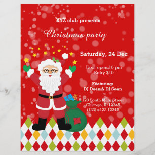 Santa Claus Party * Farbe wählen Flyer