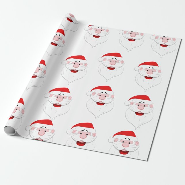 Santa Claus Pattern Geschenkpapier (Ungerollt)
