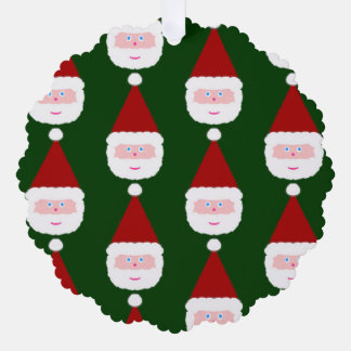 Santa Claus Pattern Ornament Karte