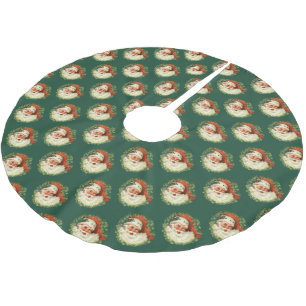 Santa Claus Pattern Polyester Weihnachtsbaumdecke