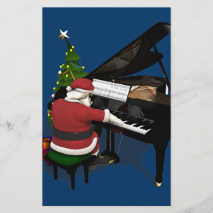 Santa Claus Piano Briefpapier