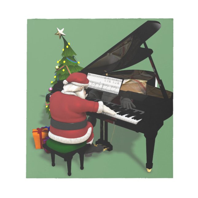 Santa Claus Piano Notizblock (Vorderseite)