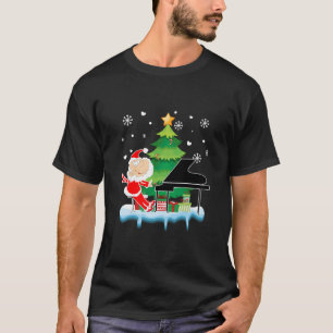 Santa Claus Piano Xmas Musik Lover Pianist T-Shirt