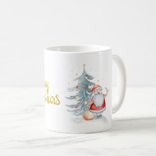 Santa Claus Pine Tree Weihnachten Kaffeetasse