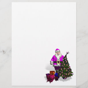 Santa Claus Pink Ribbons