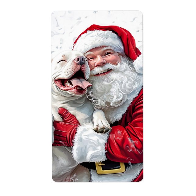 Santa Claus & Pitbull Puppy Dog (Vorne)