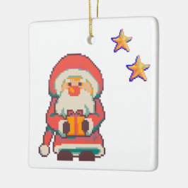 Santa Claus Pixelart, Pixel Art  Keramikornament