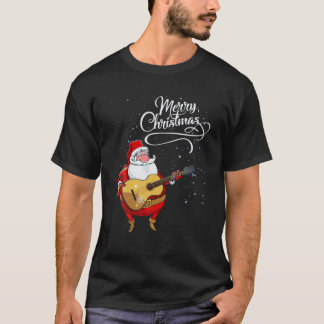 Santa Claus Play Guitar, Familie frohe Weihnachten T-Shirt