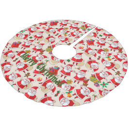 Santa Claus Polyester Weihnachtsbaumdecke