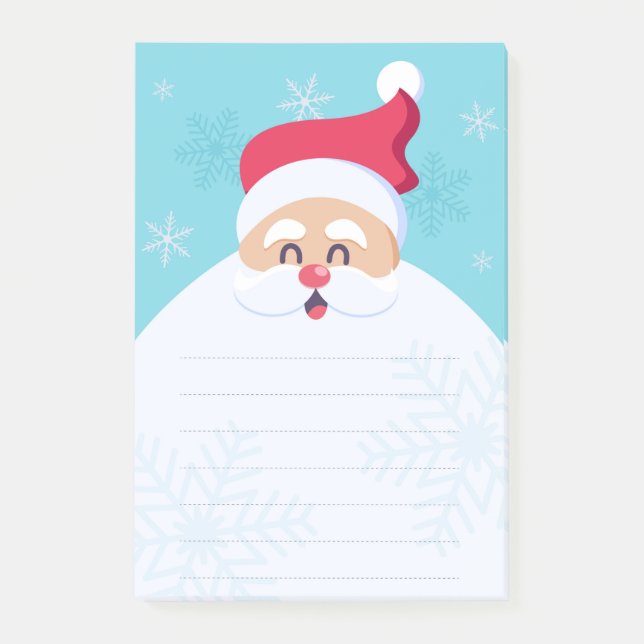 Santa Claus Post-it Klebezettel (Vorderseite)
