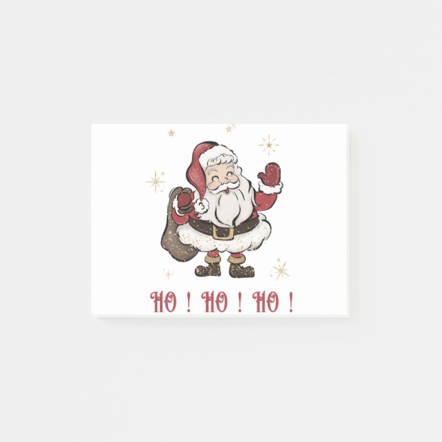 Santa Claus Post-it Klebezettel (Vorderseite)