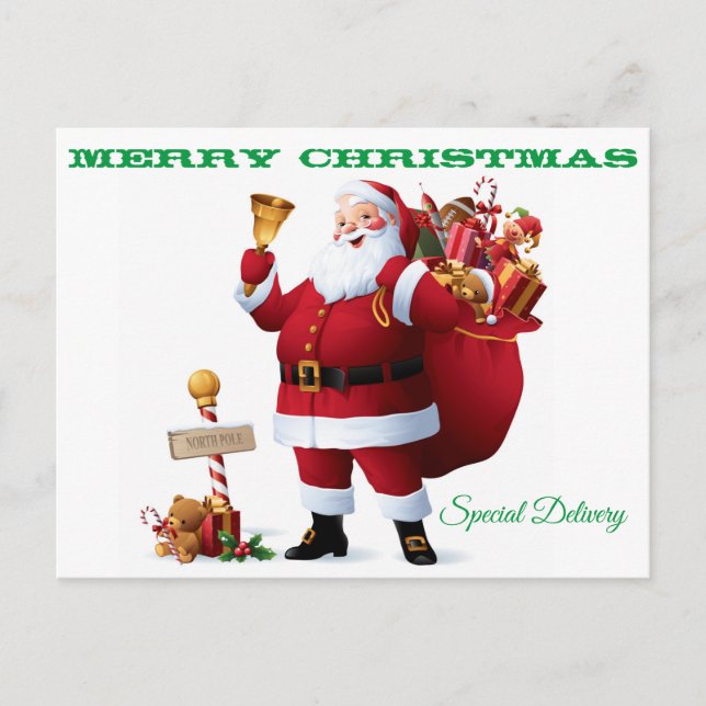 Santa Claus Postcard Postkarte (Vorderseite)