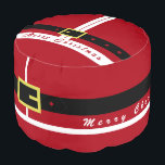 Santa Claus Pouf Hocker<br><div class="desc">Frohe Weihnachts-Weihnachtsstuben - MIGNED Design - Anpassbar</div>