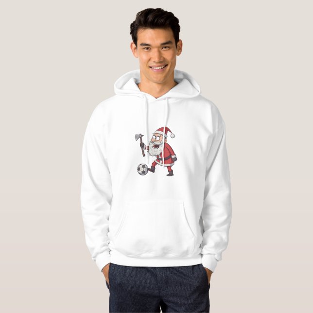 Santa Claus Rebel Footballer Hoodie (Vorne ganz)