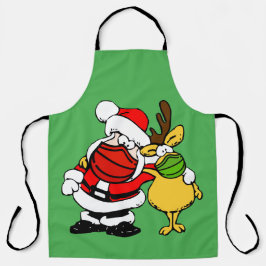 Santa Claus & Reindeer Face Mask Pals Xmas, ZSD Schürze