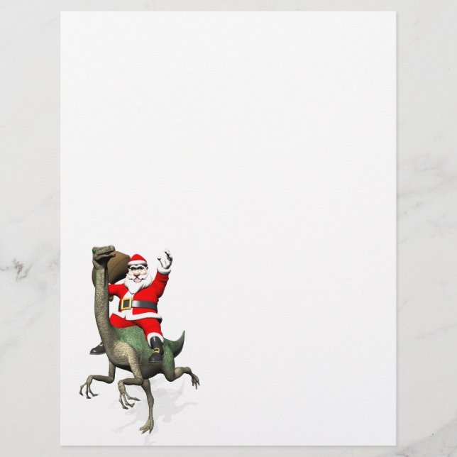Santa Claus reiten auf Gallimimus (Vorderseite)