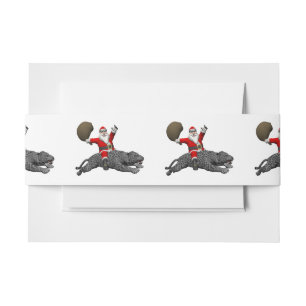 Santa Claus Reiten Einladungsbanderole