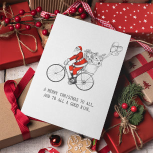 Santa Claus Reiten Fahrrad Fahrrad Weihnachten