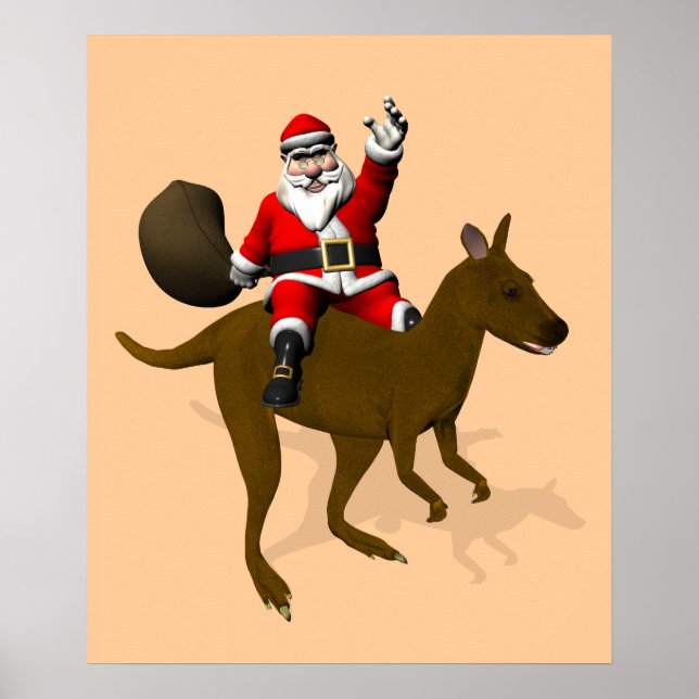Santa Claus Reiten Poster (Vorne)