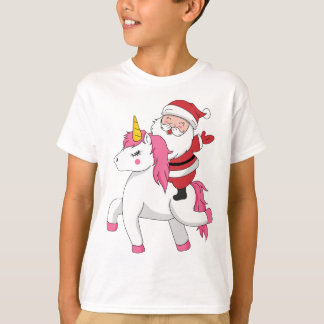 Santa Claus reiten unicorn T-Shirt