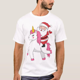 Santa Claus reiten unicorn T-Shirt