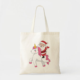 Santa Claus reiten unicorn Tragetasche