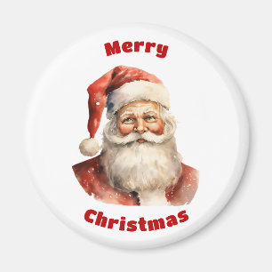 Santa Claus Retro Frohe Weihnachten Magnet