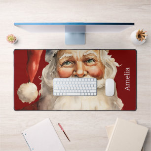 Santa Claus Retro Weihnachten Schreibtischunterlage